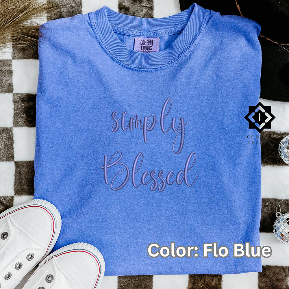 3D Custom Embroidered Comfort Colors T-Shirt view 2