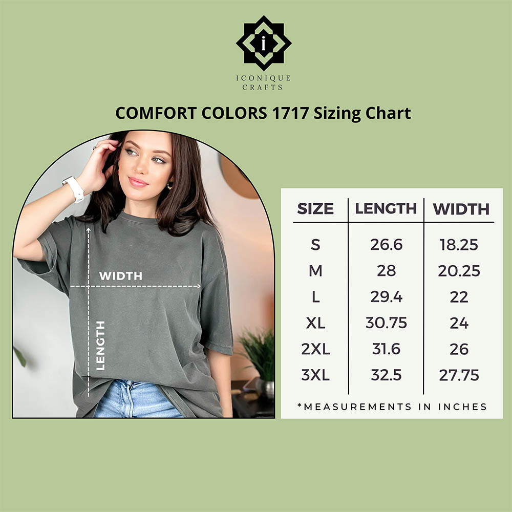 3D Custom Embroidered Comfort Colors T-Shirt view 6