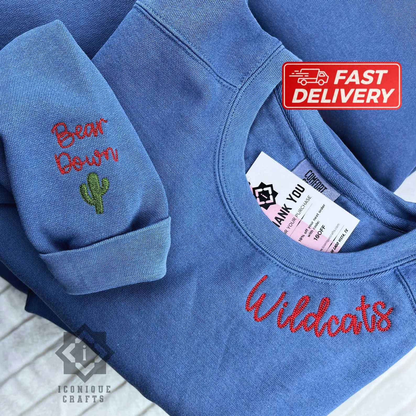 Custom Embroidered Sweatshirt, Gift for bride, Bridal Gift, Name On Neckline, Engagement Gift